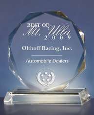 Olthoff Racing Inc. selected for the 2009 Best of Mt Ulla Award