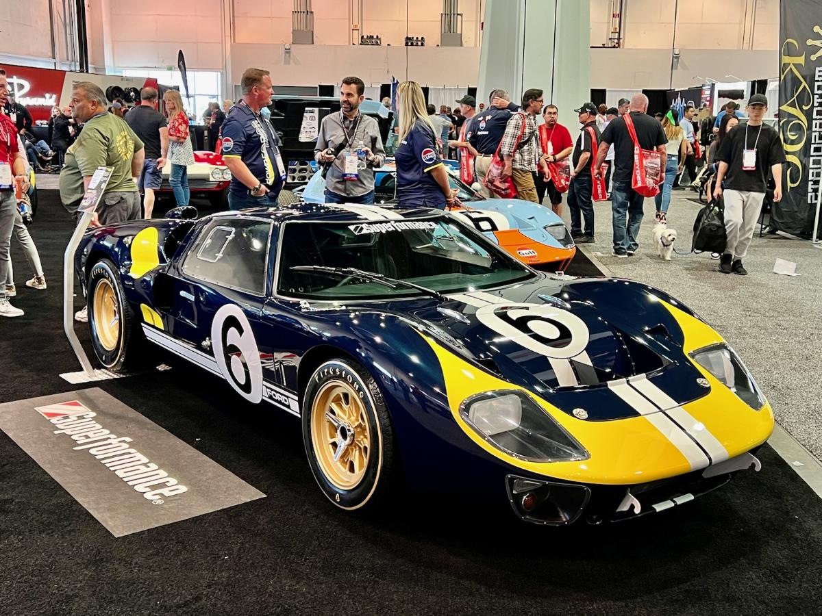 Superformance & Downforce Unveil “Spirit of ’66” GT40 at SEMA with Mario Andretti Livery